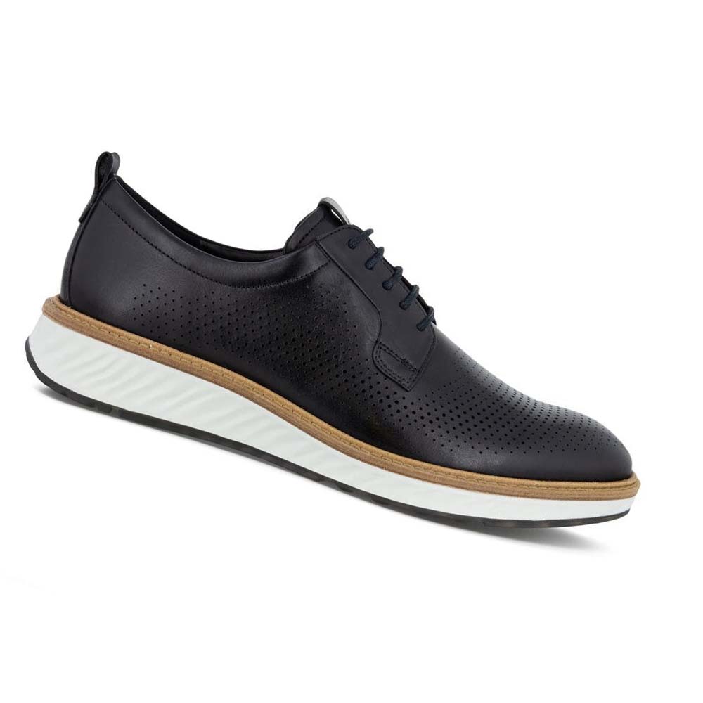 Férfi Ecco St.1 Hibrid 5-eyelet Derby Ruha Cipő Fekete | HU 526UZG